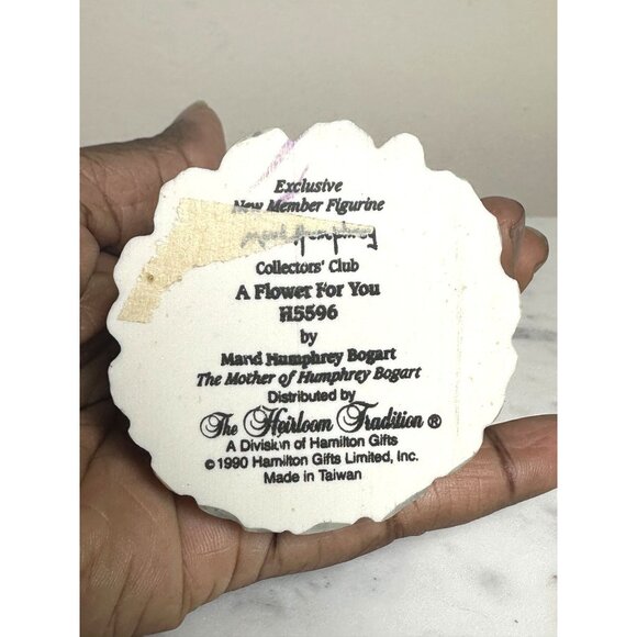 A Flower For You Figurine By Maud Humphrey Bogart 1990 Hamilton Collectors Club - Picture 4 of 6